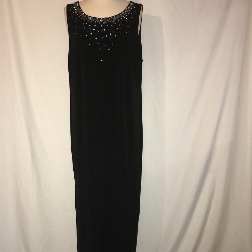 6th & Lane floor length black evening dress